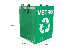 Conjunto de bolsas para reciclaje SORT EASY 3 BASIC IT, 30x30x40 cm, 3 x 36 l, 3 uds