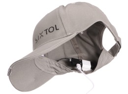 Gorra con luz LED B-CAP 25lm, recargable, USB, talla única, gris