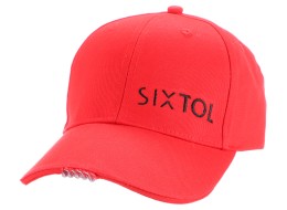 Gorra con luz LED B-CAP 25lm, recargable, USB, talla única, rojo