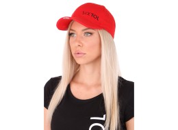 Gorra con luz LED B-CAP 25lm, recargable, USB, talla única, rojo