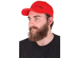 Gorra con luz LED B-CAP 25lm, recargable, USB, talla única, rojo