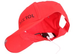 Gorra con luz LED B-CAP 25lm, recargable, USB, talla única, rojo