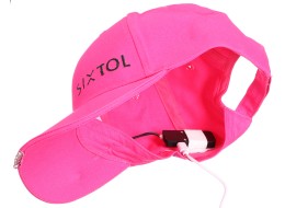 Gorra con luz LED B-CAP 25lm, recargable, USB, talla única, rosa