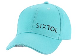 Gorra con luz LED B-CAP 25lm, recargable, USB, talla única, turquesa