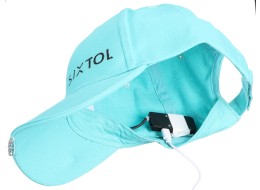 Gorra con luz LED B-CAP 25lm, recargable, USB, talla única, turquesa