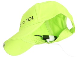 Gorra con luz LED B-CAP 25 lm, recargable, USB, talla única, verde fluorescente