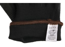 Guantes de trabajo de poliéster semibañados en PU GLOVE PE-PU 9, negros, talla 9