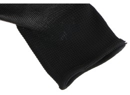 Guantes de trabajo de poliéster parcialmente recubiertos de poliuretano GLOVE PE-PU 10, negros, tall