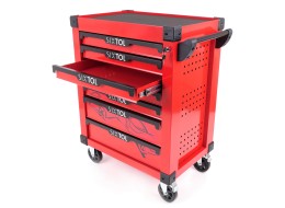 Carro de taller para herramientas MECHANIC TROLLEY KEVIN RED, 7 cajones