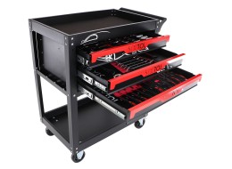 Carro de taller con herramientas MECHANIC TROLLEY JASON 80, 3 cajones, 1 estante, 80 piezas de herra