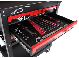 Carro de taller con herramientas MECHANIC TROLLEY JASON 80, 3 cajones, 1 estante, 80 piezas de herra