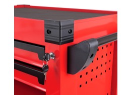 Carro de taller para herramientas MECHANIC TROLLEY KEVIN RED 326, 7 cajones, 326 piezas de herramien