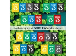 Bolsas para residuos reciclables SORT EASY 3 BASIC DE, 30x30x40 cm, 3 x 36 l, 3 unidades