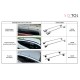 Barra transversal de aluminio con cerradura ROOF RACK IN 1, 120cm, capacidad 90kg