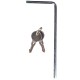 Barra transversal con cerradura de aluminio ROOF RACK 120cm, capacidad 90kg