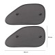 Protector solar con ventosa para ventana lateral del coche CAR SUNSHADE SET 9, 65 x 38 cm, 2 unidade