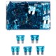 Juego de fusibles de cuchilla para automóviles MECHANIC FUSE SET 15A, 100 unidades