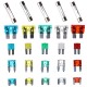 Juego de fusibles de cuchilla y de vidrio para automóviles MECHANIC FUSE SET 215