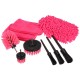 Juego multifuncional de herramientas para limpieza y lavado del coche CAR DETAILING PINK 9, 9 piezas