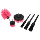 Juego multifuncional de herramientas para limpieza y lavado del coche CAR DETAILING PINK 9, 9 piezas