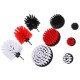 Juego de cepillos para taladro para la limpieza de coches CAR DETAILING DRILL BRUSH 9, 9 unidades