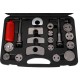 Compresor de pistones de freno MECHANIC BRAKE SET BLACK 35, juego de 35 piezas