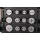 Compresor de pistones de freno MECHANIC BRAKE SET BLACK 35, juego de 35 piezas