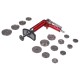Compresor neumático para pistones de freno MECHANIC BRAKE SET PNEU 16, juego de 16 piezas