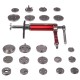 Compresor neumático para pistones de freno MECHANIC BRAKE SET PNEU 23, juego de 23 piezas