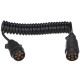 Cable espiral de conexión para la clavija del enganche TRAILER CABLE 3, 7-7 pines, 3 m