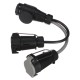 Reducción de cable de la clavija del enganche TRAILER CABLE 6, de 13pin a 7pin N+S, 35cm