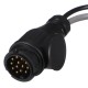 Reducción de cable de la clavija del enganche TRAILER CABLE 6, de 13pin a 7pin N+S, 35cm