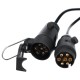 Cable prolongador de 7 pines - toma colgante + clavija TRAILER CABLE 7, 12V, 5m