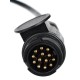 Cable prolongador 13 pines - toma colgante y enchufe TRAILER CABLE 8, 12V, 5m
