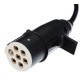 Cable espiral de conexión 7 pines tipo S TRAILER CABLE 10, enchufe de plástico, 24V, 3,5m