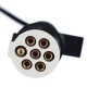 Cable espiral de conexión 7 pines tipo S TRAILER CABLE 10, enchufe de plástico, 24V, 3,5m