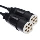 Cable espiral de conexión 7 pines tipo S TRAILER CABLE 10, enchufe de plástico, 24V, 3,5m