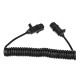 Cable espiral de conexión 7 pines tipo N TRAILER CABLE 11, enchufe de plástico, 24V, 3,5m