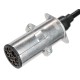 Cable espiral de conexión 7 pines tipo N TRAILER CABLE 13, clavija metálica, 24V, 3,5m
