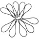 Juego de gomas de sujeción con gancho de plástico CARGO CORD SET 2, 20 cm, 10 uds