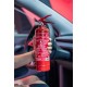 Extintor de polvo FIRE STOP 1 kg, ABC, totalmente metálico, con soporte metálico incluido