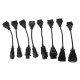Juego completo de adaptadores OBD-II para camiones MECHANIC CABLE SET 2, 8 unidades