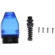 Conector OBD-II de 16 pines para montar su propio cable MECHANIC CABLE 31, azul