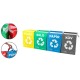 Bolsas para residuos reciclables SORT EASY 4 METAL, 30x30x40cm, 4x36l, 4 unidades