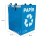 Bolsa para residuos reciclables SORT EASY PAPER, 30x30x40cm, 36l