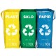 Bolsas para reciclaje SORT EASY 3 SLIM, 18x30x40 cm, 3 x 22 l, 3 uds
