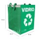 Bolsa para reciclaje SORT EASY VIDRIO ES, 30x30x40cm, 36l