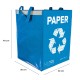 Bolsa para reciclaje SORT EASY PAPER EN, 30x30x40cm, 36l