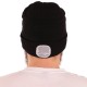 Gorro con linterna frontal 180 lm, recargable, USB, talla única, algodón/PE, negro