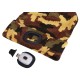 Gorro con linterna frontal 180 lm, recargable, USB, talla universal, algodón/PE, camuflaje